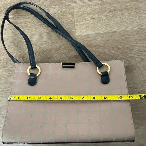 Kate Spade Small Tote Shoulder Bag in Gold and Black with Classic Print - Picture 12 of 14